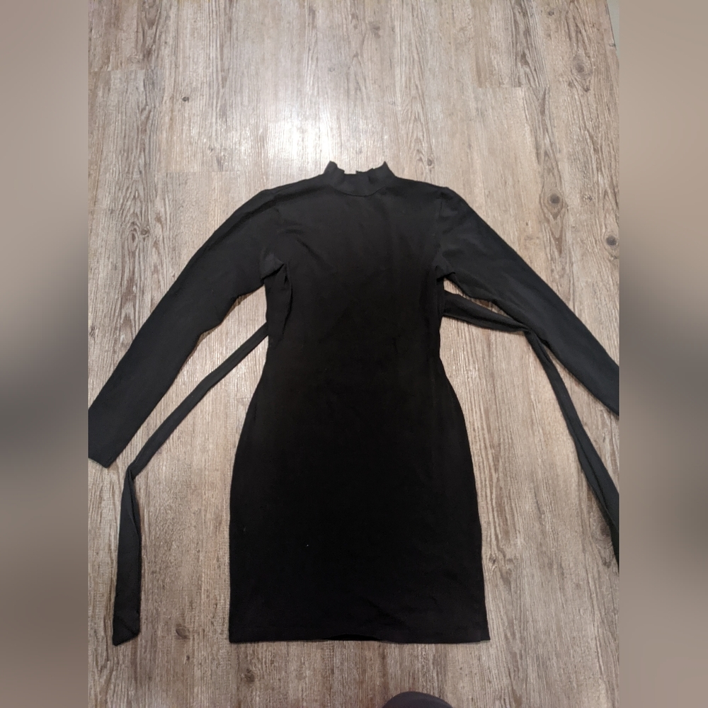 ASOS US 6 Mini Black Dress with Tie Back
